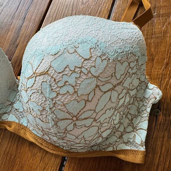 Victoria's Secret Dream Angel Lined Bra Demi Lace Toile Pastel Bra 34DDD - Picture 5 of 11